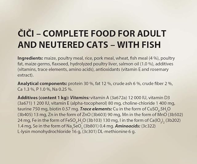 Foto 6 de 6 de Alimento seco Completo para Gatos CiCi - para Gatos Adultos y castrados, con Pescado - 2 kg