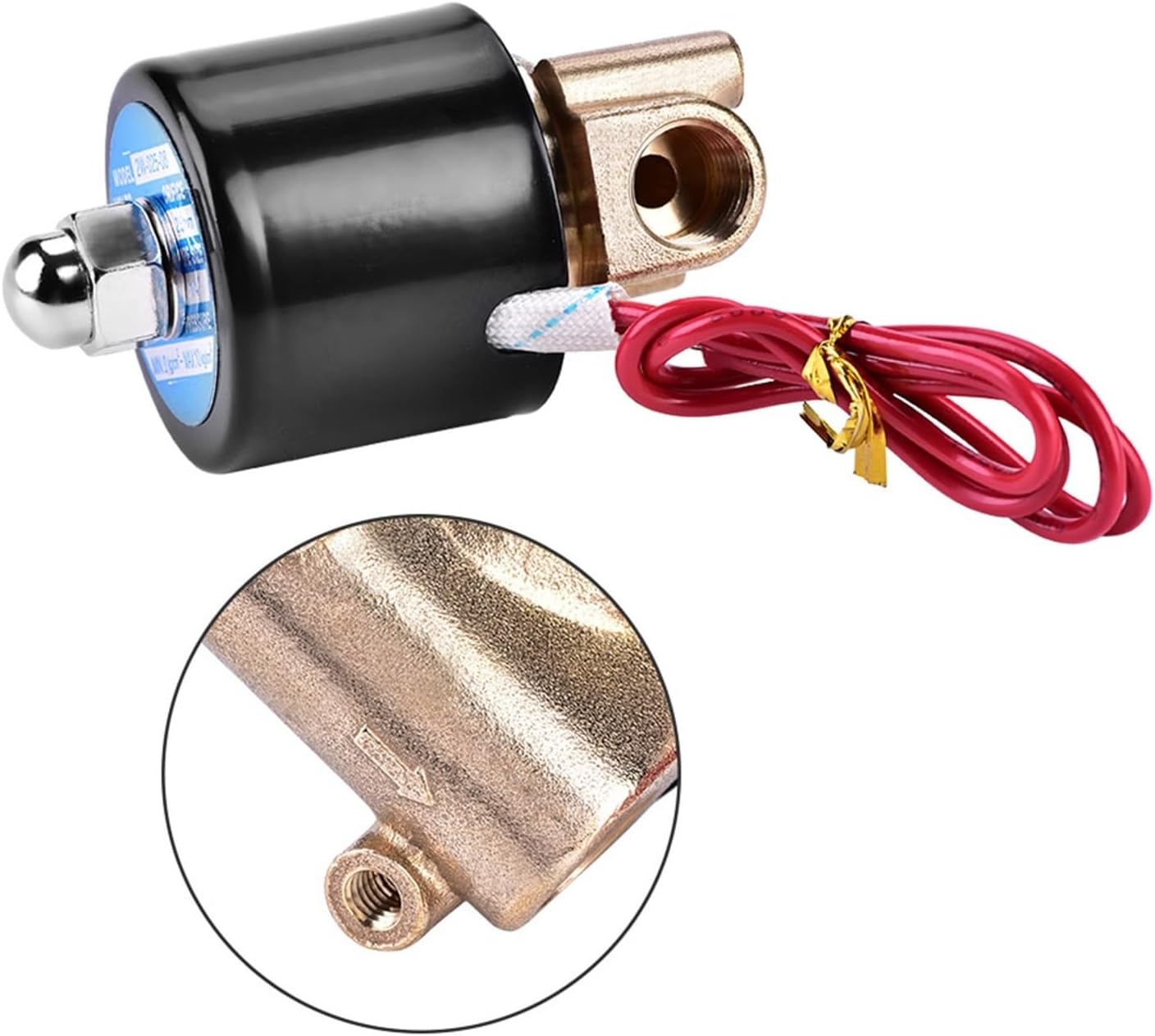 1pcs 2W025-08 G1/4" 110V AC N/C Normally Closed Brass Electric Solenoid Valve for Water/Air