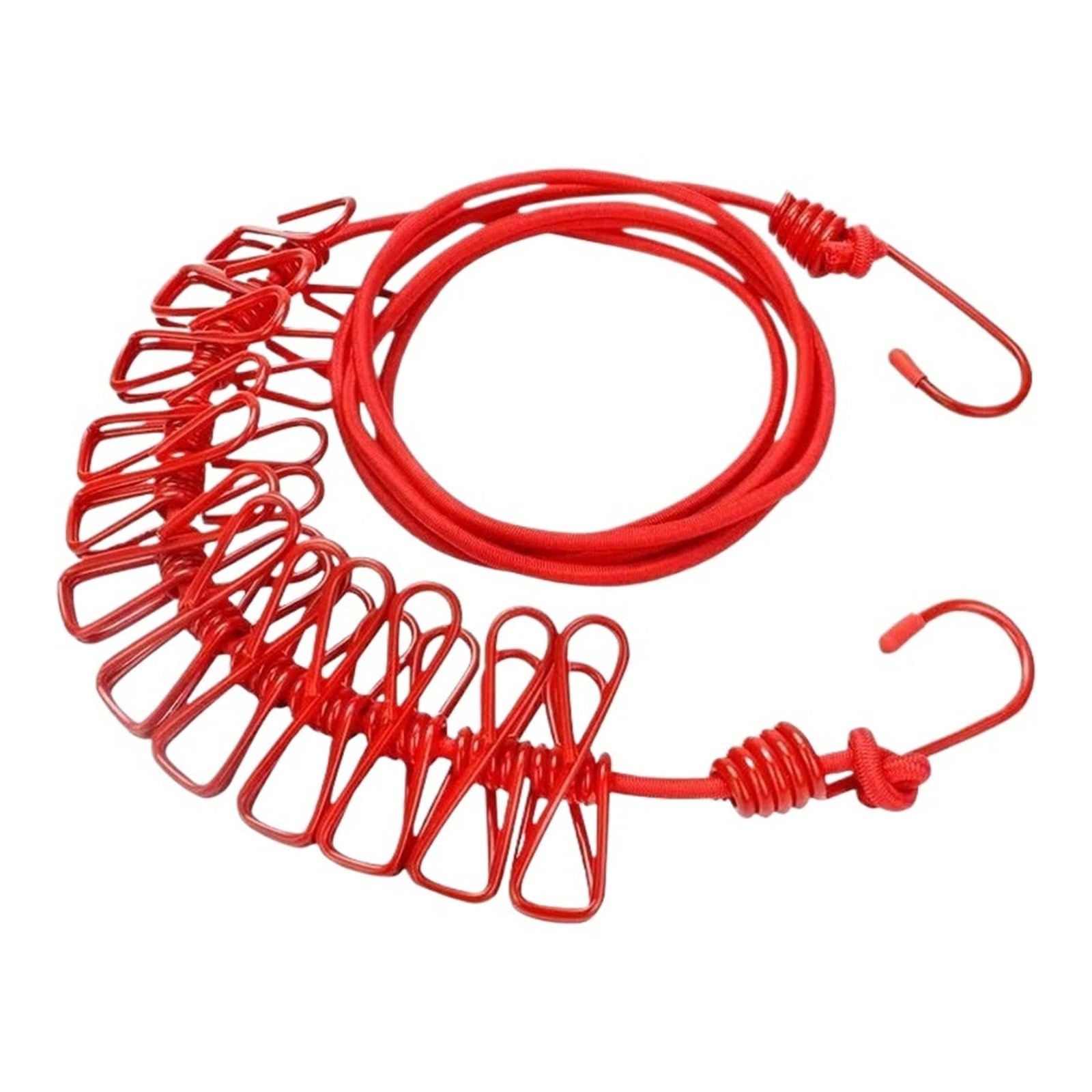 Washing Line Portable Clothing Clothesline with Clips Retractable Laundry Dryer Clothes Rope Rack Cloth Hanging Line