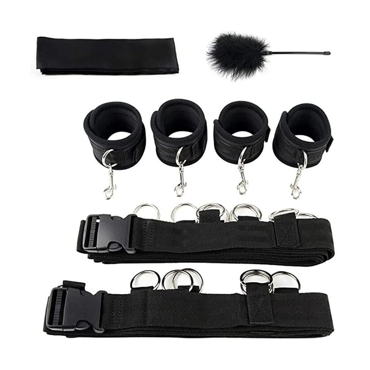 SMグッズ ベッド拘束 固定ベルト SMセット 手枷 足枷 開脚 拘束具 コスプレ 男女兼用 調節可能 SM初心者