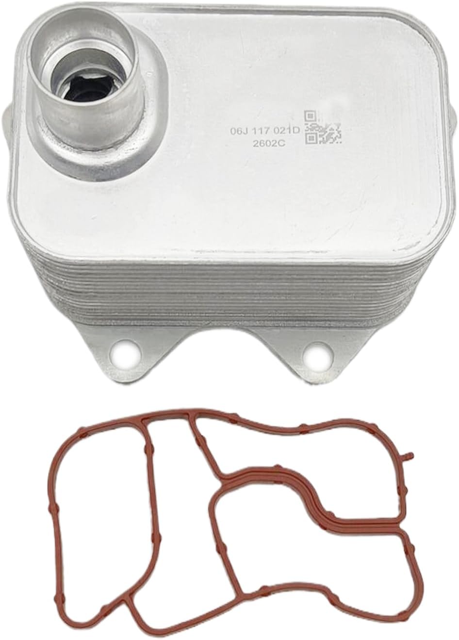 06J117021D Engine Oil Cooler with Gasket Kit Replacement for Audi A4 A6 Q5 Volkswagen Tiguan Jetta Passat