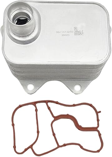 Miniatura 4 de 06J117021D Enfriador de aceite de motor con kit de junta de repuesto para Audi A4 A6 Q5 Volkswagen Tiguan Jetta Passat