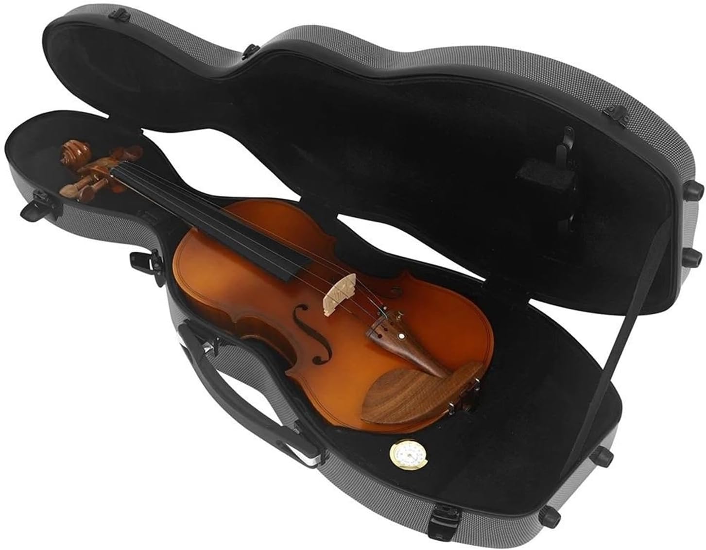 Violin instrument case 4/4 Violin Case Composite Violin Case With Lightweight Double Shoulder Strap Storage Bag(Black)