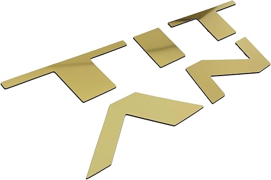 Hood ABS Plastic Raised Letters Compatible with 2020-2024 Nissan Titan Models Gold