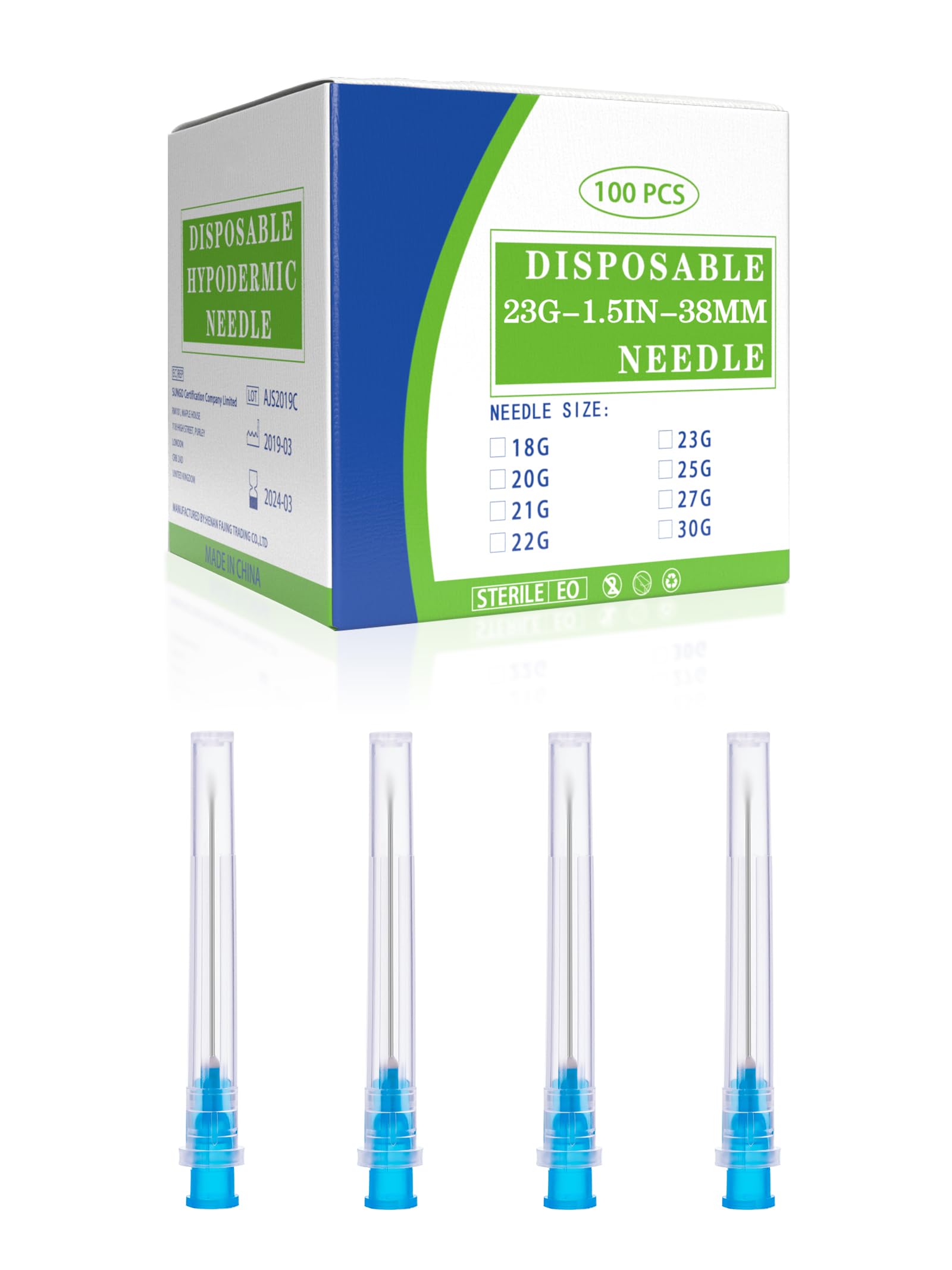27 Gauge Needles 1/2 Inch 13mm Disposable Luer Lock Accessories, Box of 100 — Amazon image 8