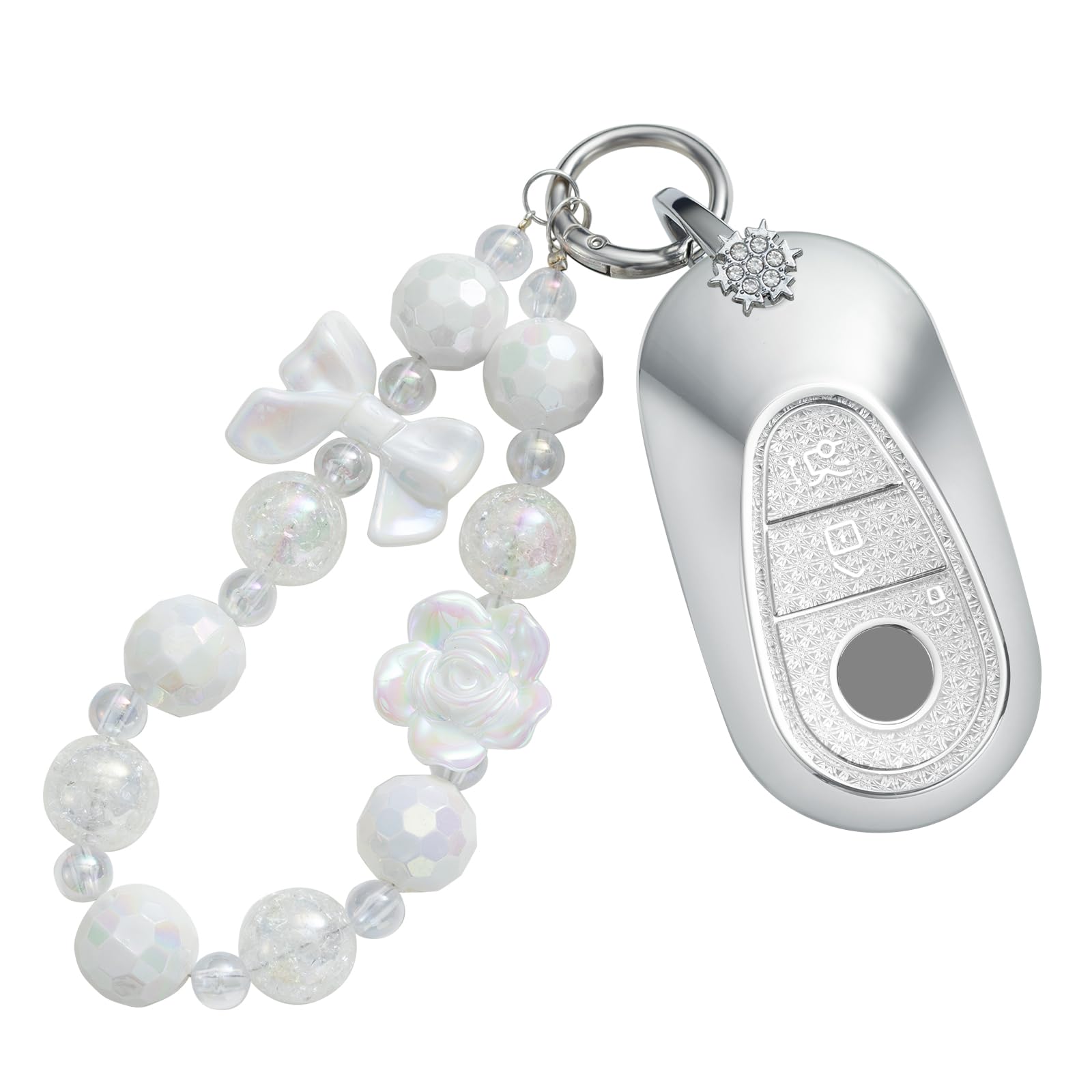 Key Fob Cover for 2020-2022 Mercedes Benz S-Class G-Class E-Class Smart Key TPU Keys Case Shell Protector with Keychain Lanyard Women Cute