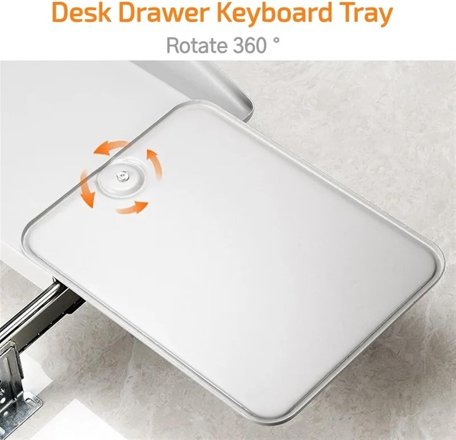 Side Mount Cabinet Runners Glides Keyboard Tray Versatile Computer Slide Side Mount Drawer for Office Study Home(Gray)