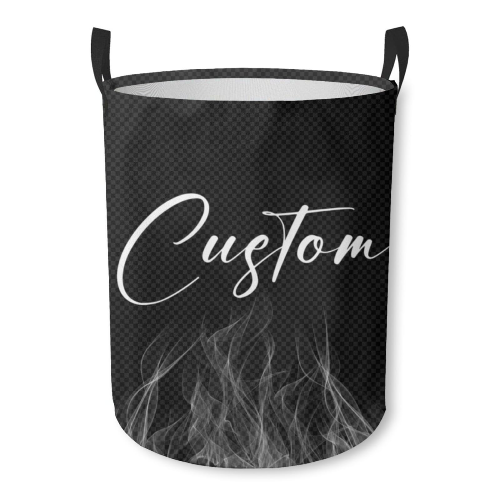 Custom Laundry Basket with Name with Handles Durable Washing Bin Dirty Basket for Clothes Toys