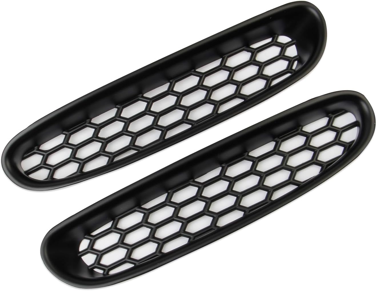Black Front Bump Reseau Cover Fog Trim Accessories for 1997-2004 Chevrolet Corvette C5 (Type A)