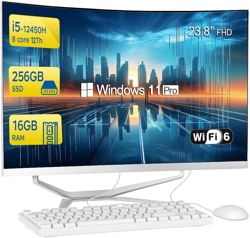 Ordenador Todo-en-Uno Curvado 23,8" | Intel Core i5 8 Núcleos | 1...