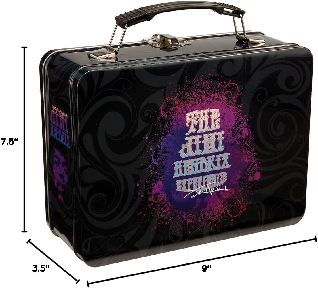 Vandor LLC 34170 Jimi Hendrix Large Tin Tote, 9 by 3.5 by 7.5-Inch, Multicolored