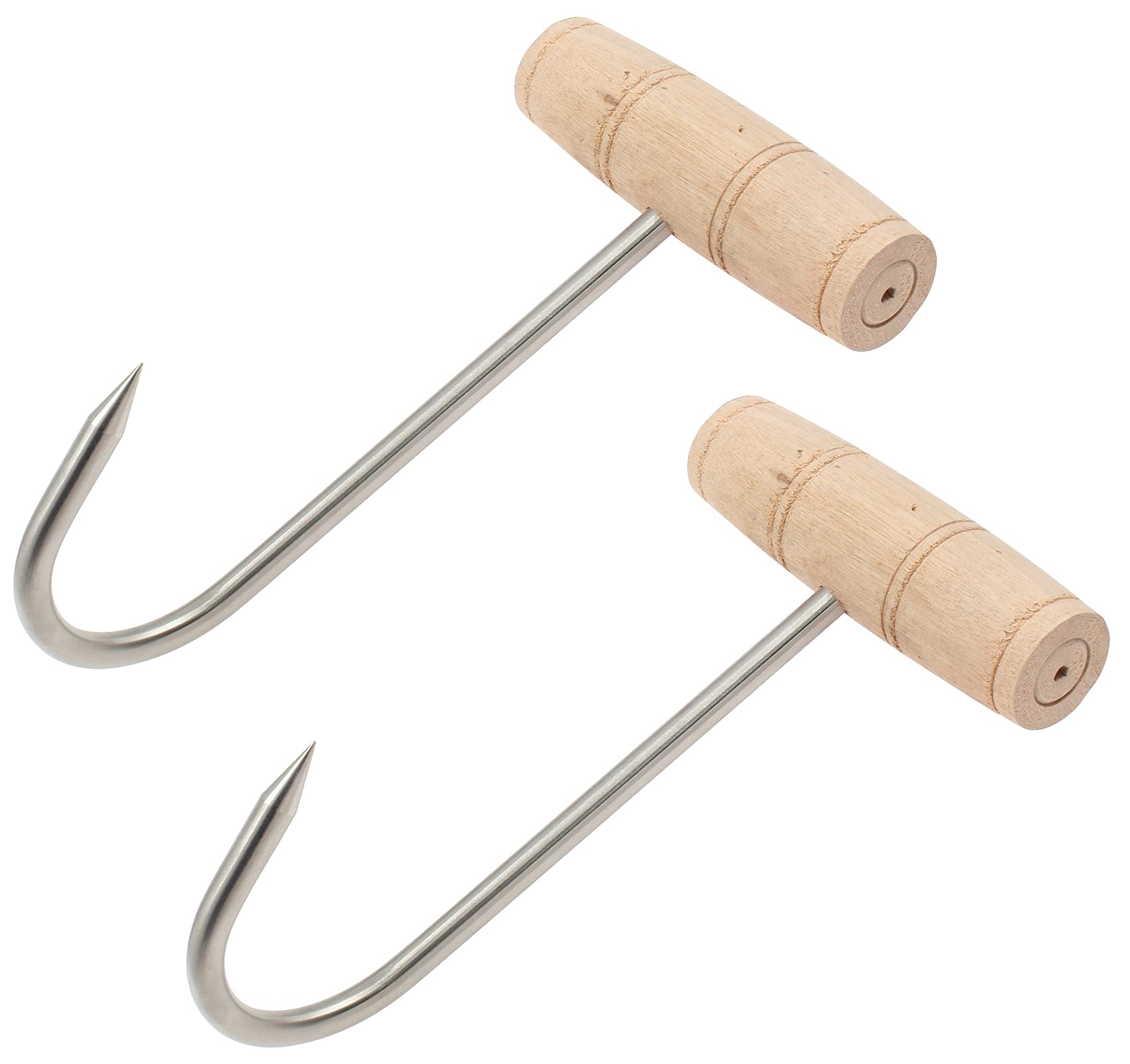 ARTOYS Stainless Steel Meat Hook – 2-Pack T-Shaped Butcher Hooks For Processing, Boning & Rib Membrane Removal (304 Steel)