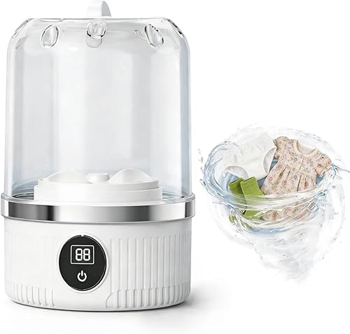 Lavadora portátil, lavadoras de viaje compactas inalámbricas recargables para camping, lavadora de ropa interior, lavadora portátil para