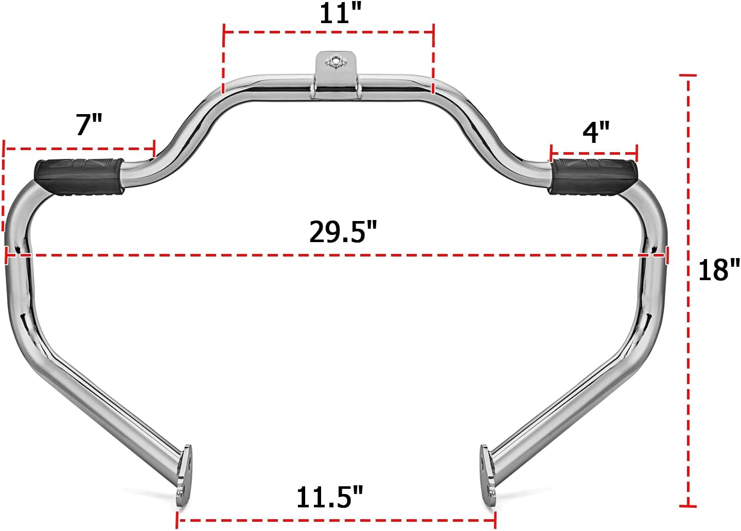 Mofun Rail Engine Guard Highway Crash Bar Chrome Compatible with Harley Touring Road King Electra Glide Street Glide 1997-2008