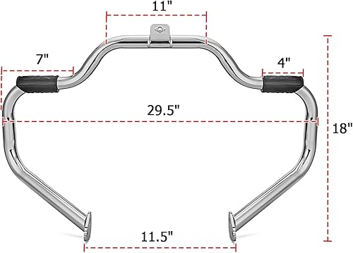 Miniatura 2 de Protector de motor de riel, barra de choque cromada compatible con Harley Touring Road King Electra Glide Street Glide 1997-2008