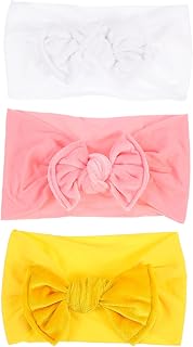 Totority 3 Pçs Bandanas De Cabelo Para Crianças Bandanas De Cabeça De Bebê Bandanas De Cabelo De Cetim Para Meninas Recém-Nascidas Beanie Beanie Acessórios De Cabelo Náilon Fotografia
