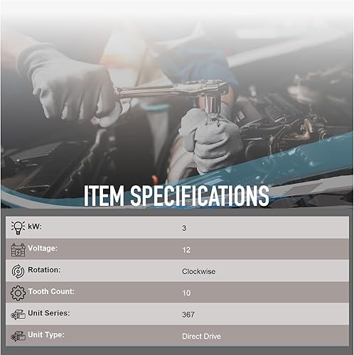 Miniatura 3 de OEG Parts Nuevo arrancador compatible con Caterpillar Tool Carrier IT14B CAT 3054, Massey Ferguson MF220II MF220XL Perkins 1004-4 1006-6 1446802M91,