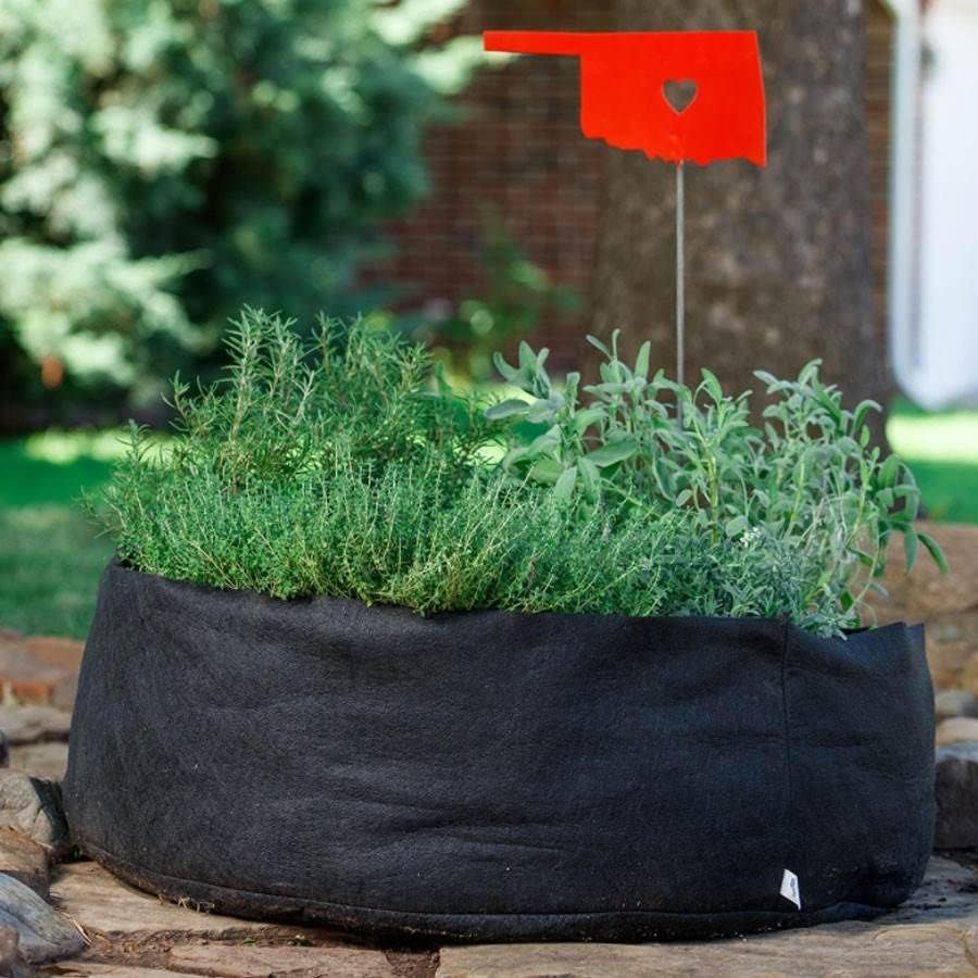 Miniatura 9 de Park Seed Maceta inteligente de tela con asas, capacidad de 25 galones, color negro