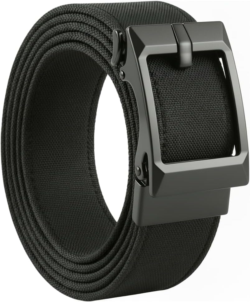 KingMoore Tactical Gun Belt for EDC & CCW | Dual-Layer 1000D Nylon Prevents Sag for Maximum Holster Support | Fits Waist Up to 40"