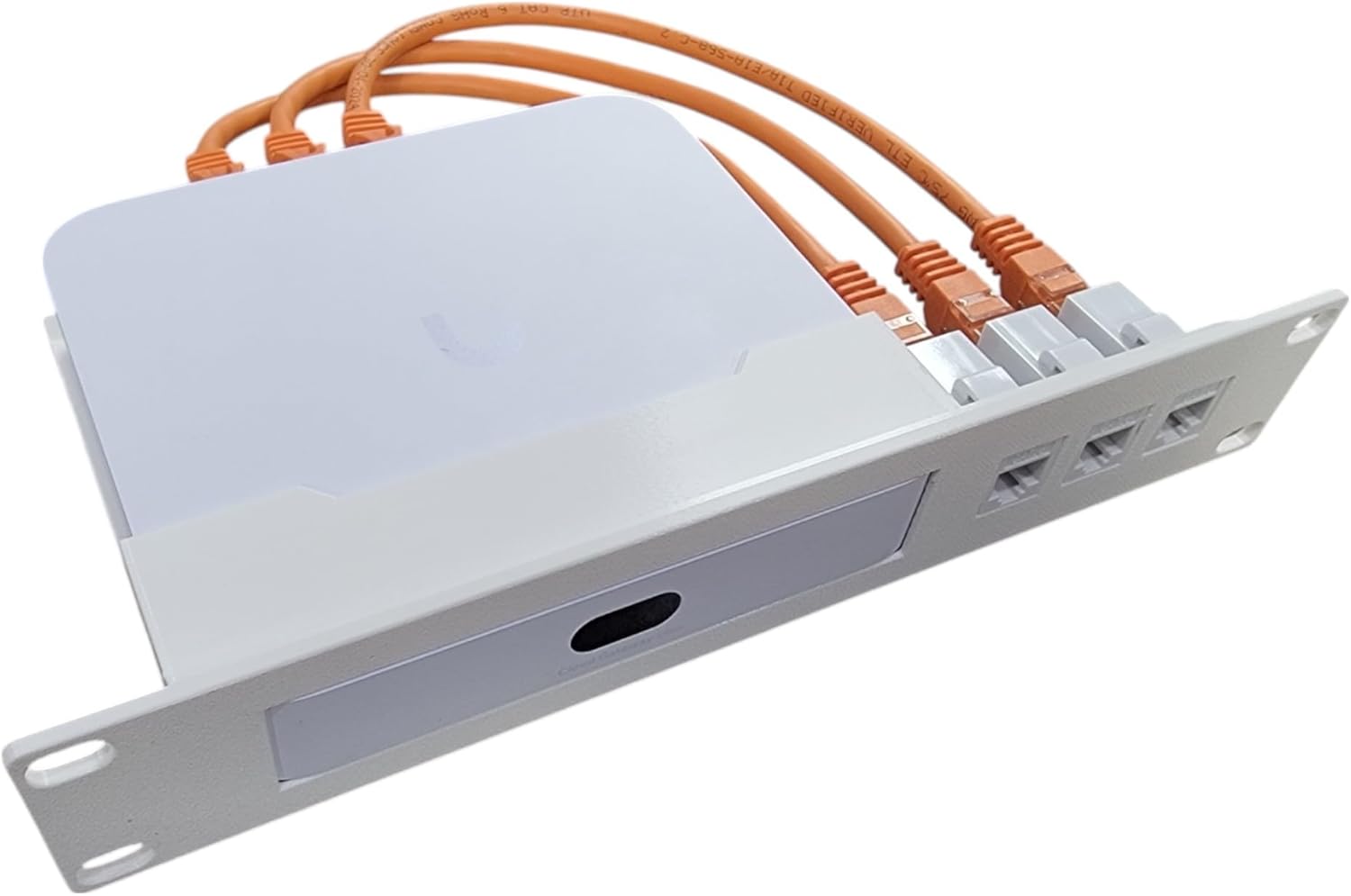 10-inch Network Rack Mount for Cloud Gateway Ultra UCG-Ultra and UXG-Max, Front Access Ports, Cables & Keystones Included (Black)