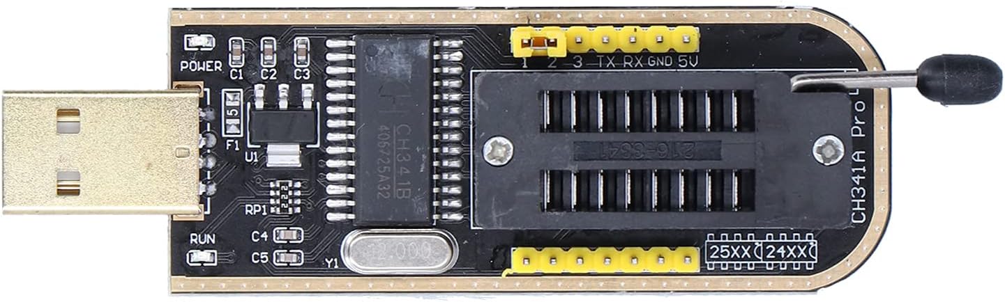 CH341A USB Programmer, USB Programmer Board Debugging Module for BIOS FLASH, Supports EEPROM Refresh and Microcontroller Online Program Download