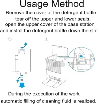 Liquid,Compatible For Dreame,L20 Ultra/L10 Prime/X10/X20 Pro Plus Vacuum Cleaner Fluid Replacements 450ML Detergent Cleaning Solution
