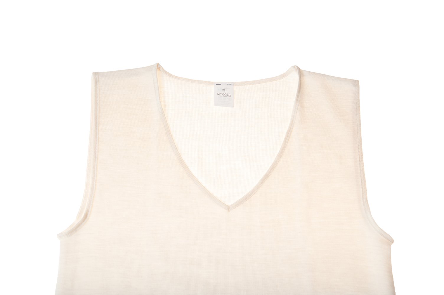 HOCOSA Organic Merino Wool Sleeveless Undershirt for Women, Size 38/US 8