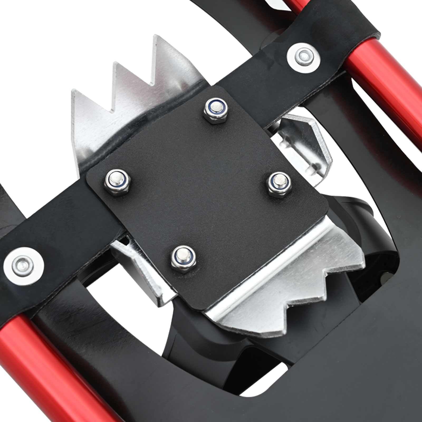 vidaXL Ciaspole 3 in 1 Rosso e Nero 53,5 x 21 cm Alluminio e HDPE, Ciaspole in alluminio per il giardino, attrezzatura outdoor regolabile, accessori moderni per camminare sulla neve