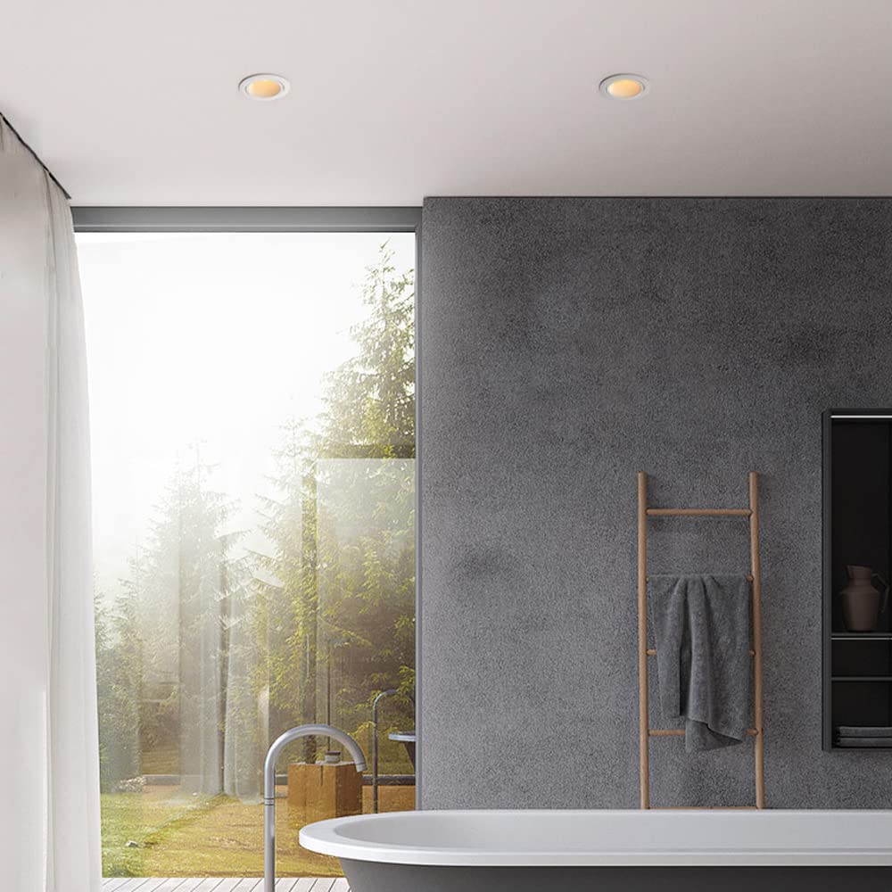 Faretti da incasso a LED da 3,3 pollici Faretti da soffitto da 3 pezzi, IP65 Faretto da incasso antiruggine per montaggio a incasso impermeabile Apparecchio per faretti da doccia per ambienti umidi in
