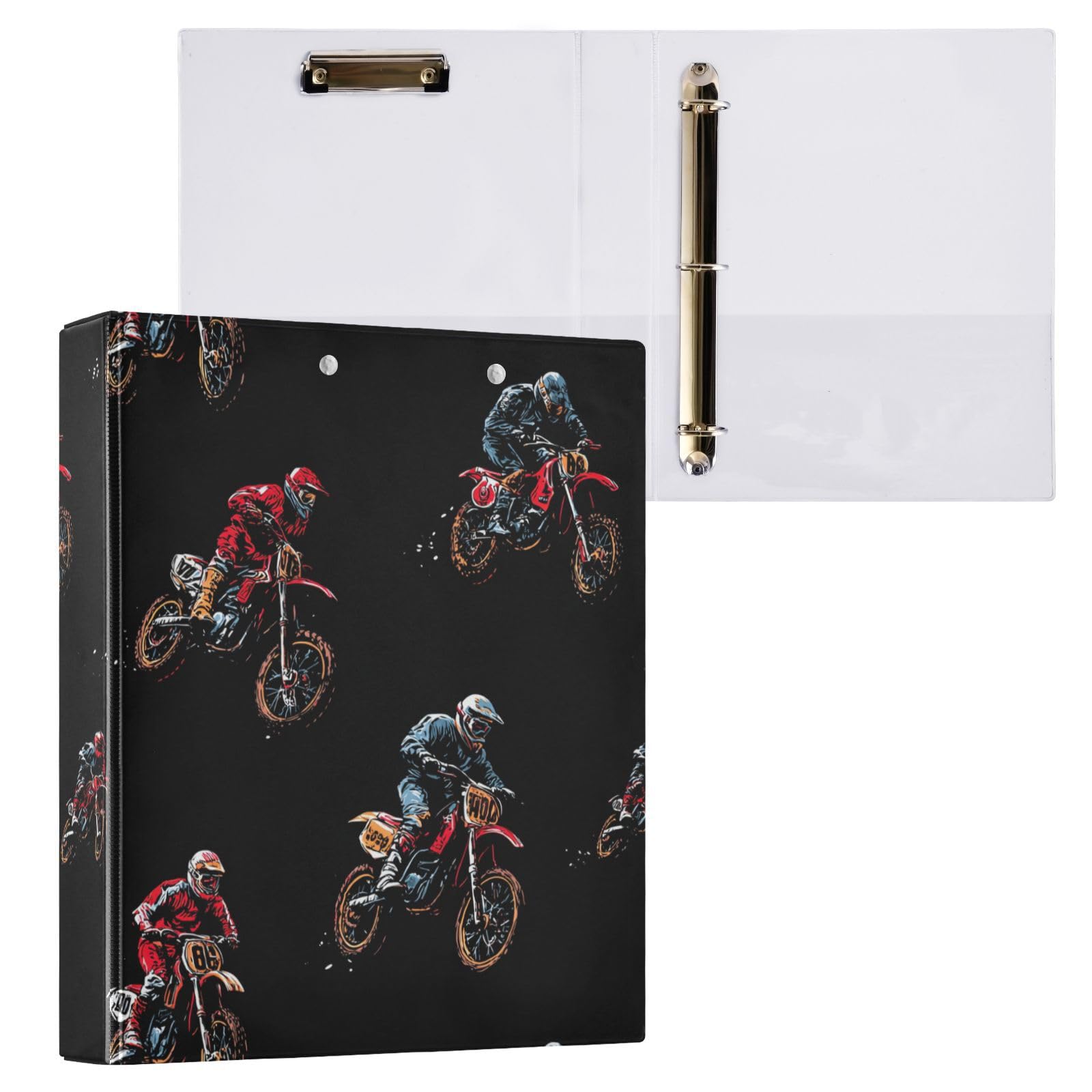 Kcldeci Raccoglitore a 3 anelli con copertina rigida, 3,8 cm, per ufficio, casa, rientro a scuola, confezione da 200 fogli