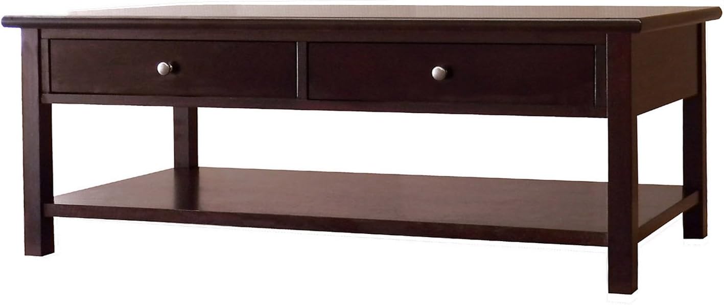 Austin Dark Birch Coffee Table with 2 Drawers