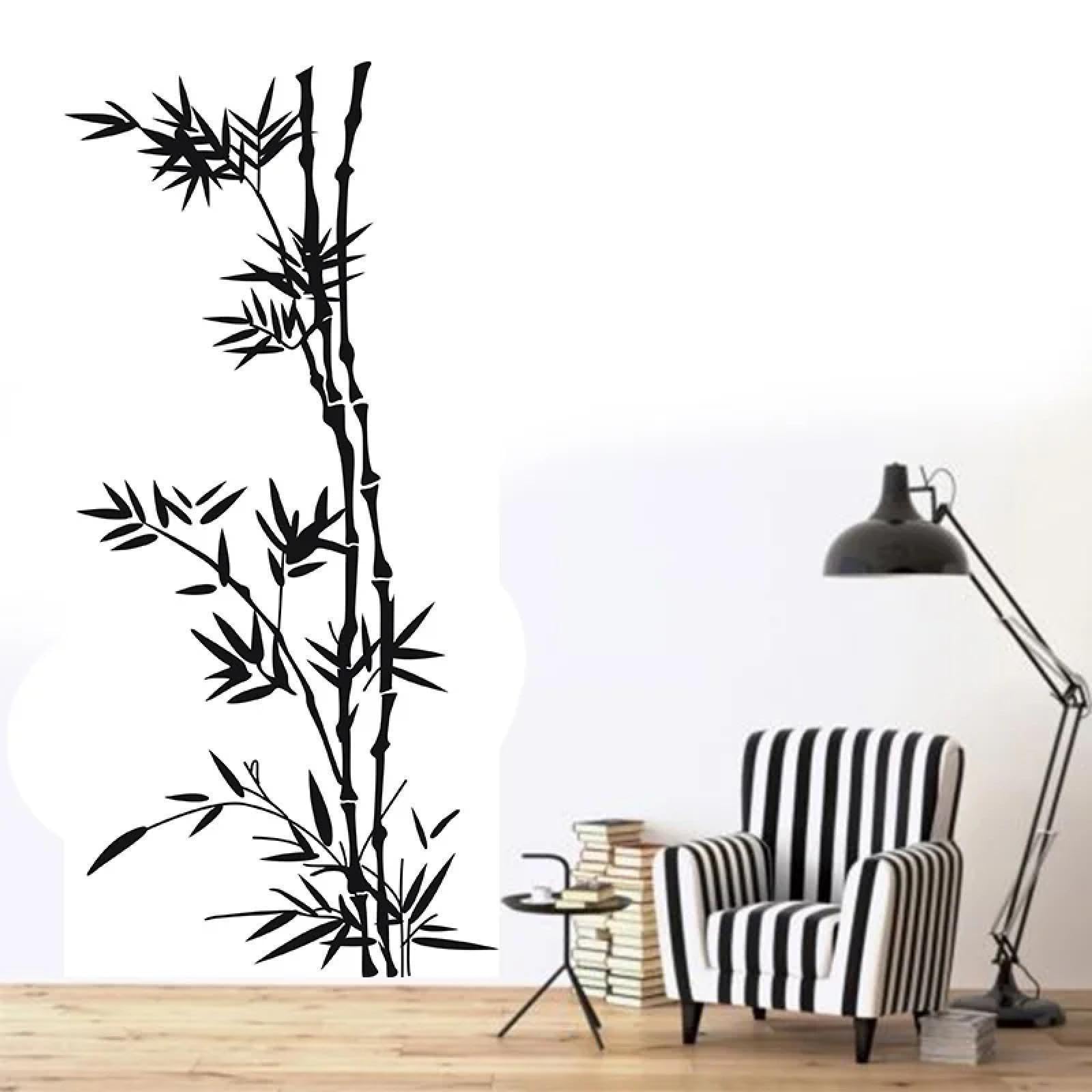 WEIMEIJIE Bamboo, shrubs, Forest Vinyl Stickers for Living Room, Bedroom, Boy's Room, Music Room, Studio, wall Art Decoration