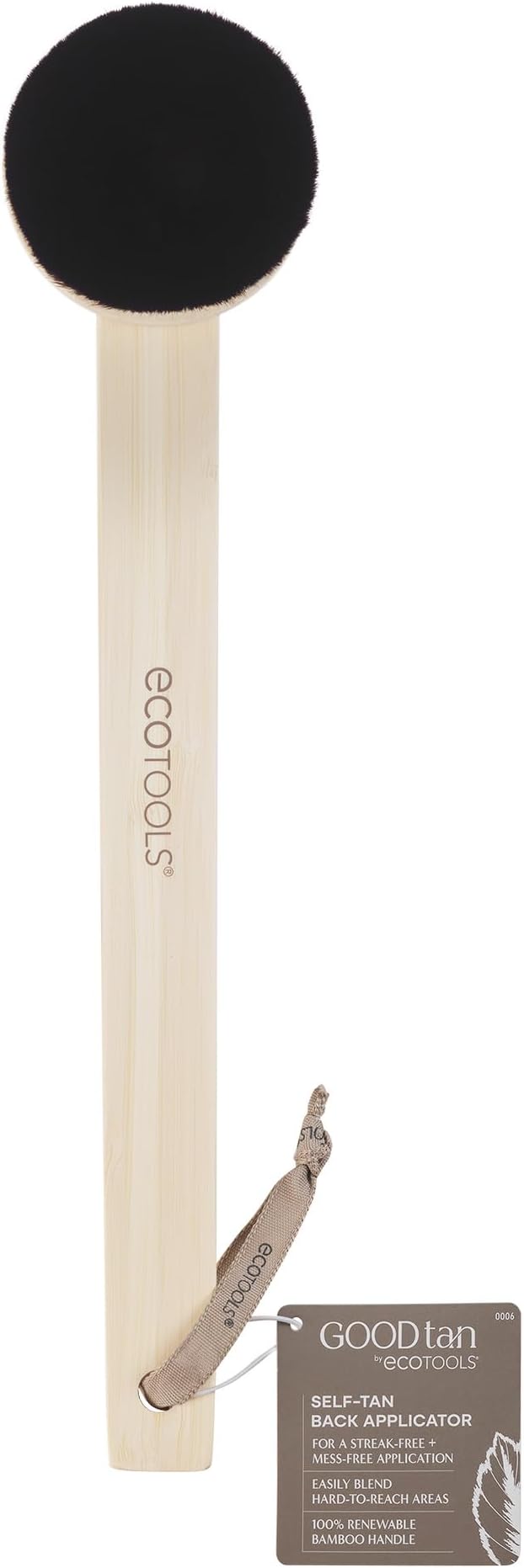 EcoTools Good Tan Self-Tan Back Applicator, Long Handle Back Brush For Controlled Sunless Tanning, Eco Friendly, Vegan & Cruelty Free, 1 Count