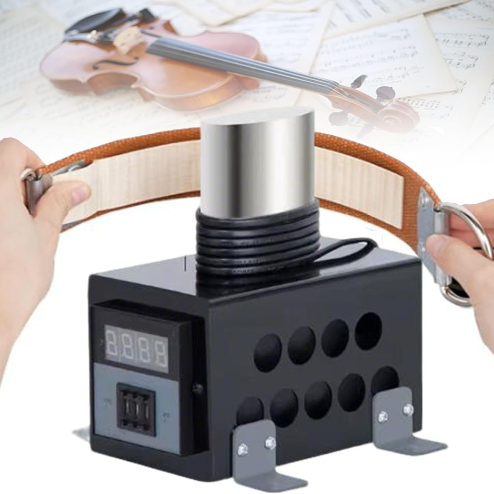 Ferro piegatubi per chitarra e violino, temperatura regolabile da 0 a 280 °C, display digitale a calore costante con cinghia di piegatura ausiliaria per liutaio