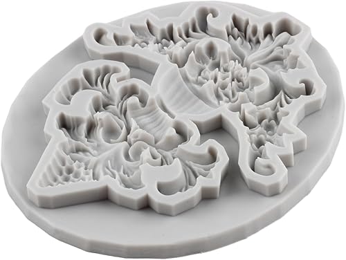 Miniatura 8 de MINFEIDMS Moldes de fondant barroco con borde de desplazamiento barroco, moldes de silicona para decoración de tartas, decoración de cupcakes,