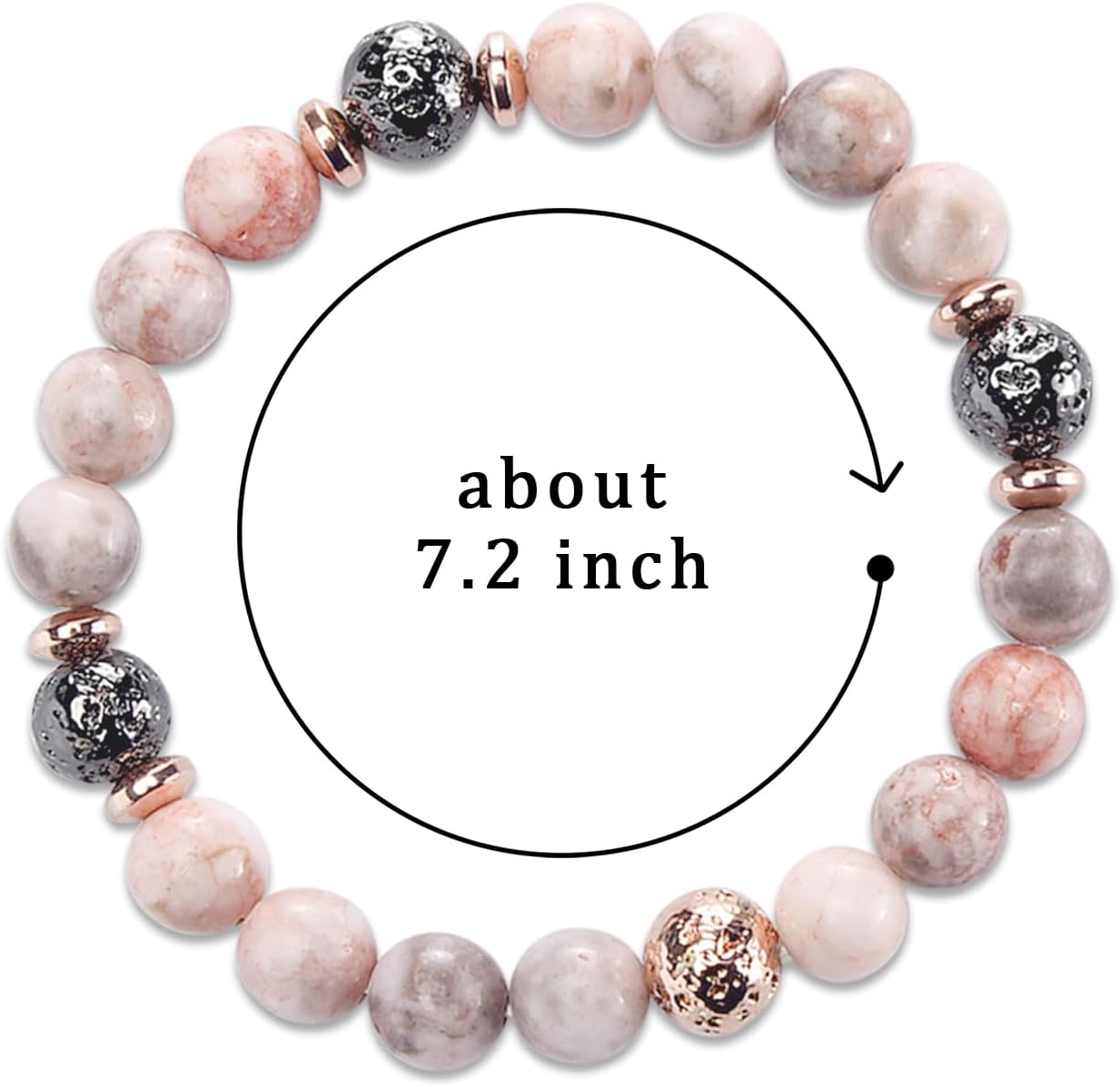 40th Birthday Gifts for Women Friend Wife Grandma Sister Natural Stone Bracelets for Her Bead Bracelet for Mom Coworker for 40 Years Old Woman - Image 2