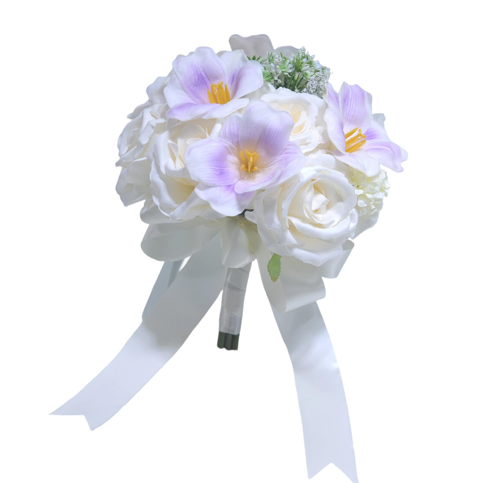 Piceioep Life Like Artificial Silk Flower Bridal Bouquet for Wedding Photography Realistic Flower Bouquet for Various Occasion Bridal