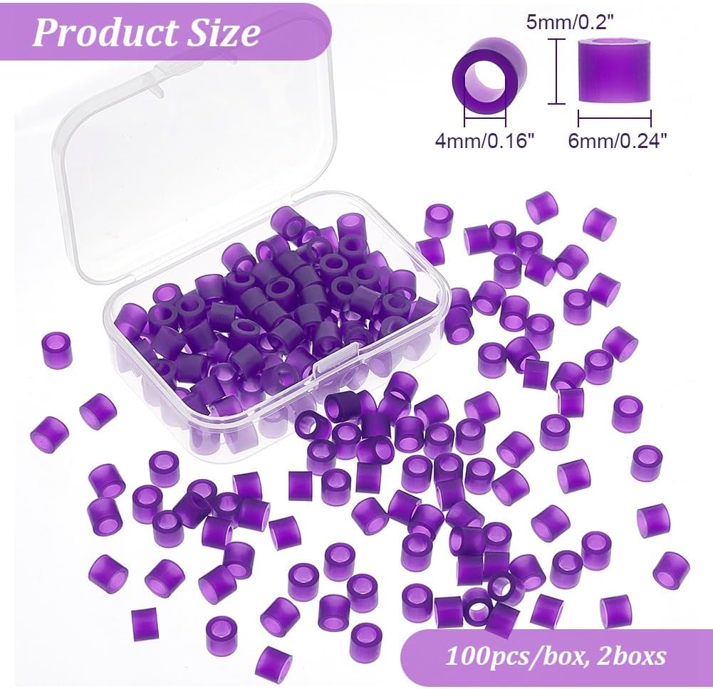 NBEADS 200 Pcs Dental Code Ring, Medium Orchid Silicone Color Bands Autoclavable Silicone Color Code Instrument Rings for Distinguish Dental Instruments