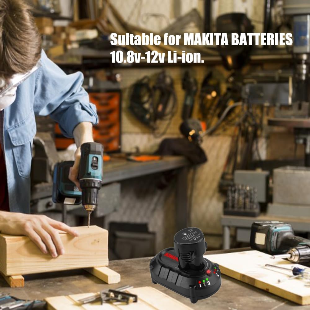 Li-ion Battery Charger for Makita BL1013 BL1014 10.8V-12V max Lithium-ion Batteries Electrical Drill Screwdriver Tools Power Supply Charger