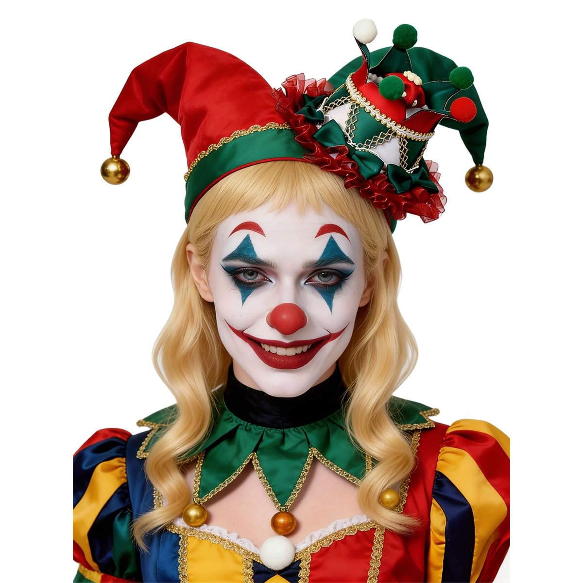 BPURB Women Circus Clown Jester Hat Lolita Crown Mini Top Hat Halloween Costume Headband Tiara for Carnival Cosplay Party โ image 1