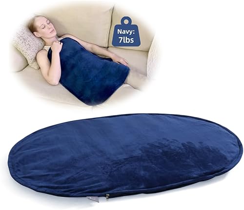 LOFE Manta ponderada con una funda de terciopelo, 7 libras, 29 x 24 pulgadas, manta con peso pequeña para adultos, almohadilla de regazo con peso