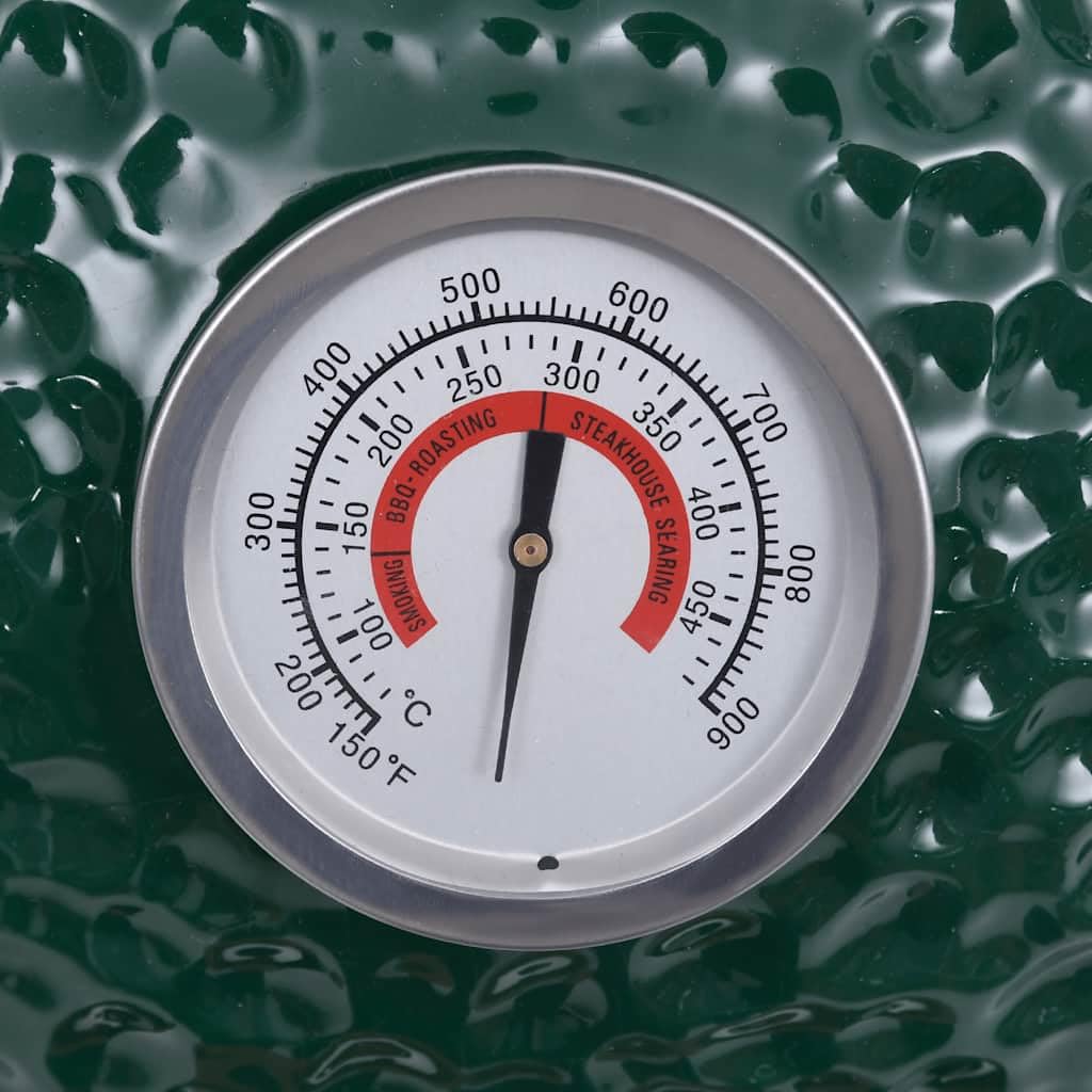 vidaXL Barbecue Affumicatore 2 in 1 Kamado in Ceramica 56 cm Verde