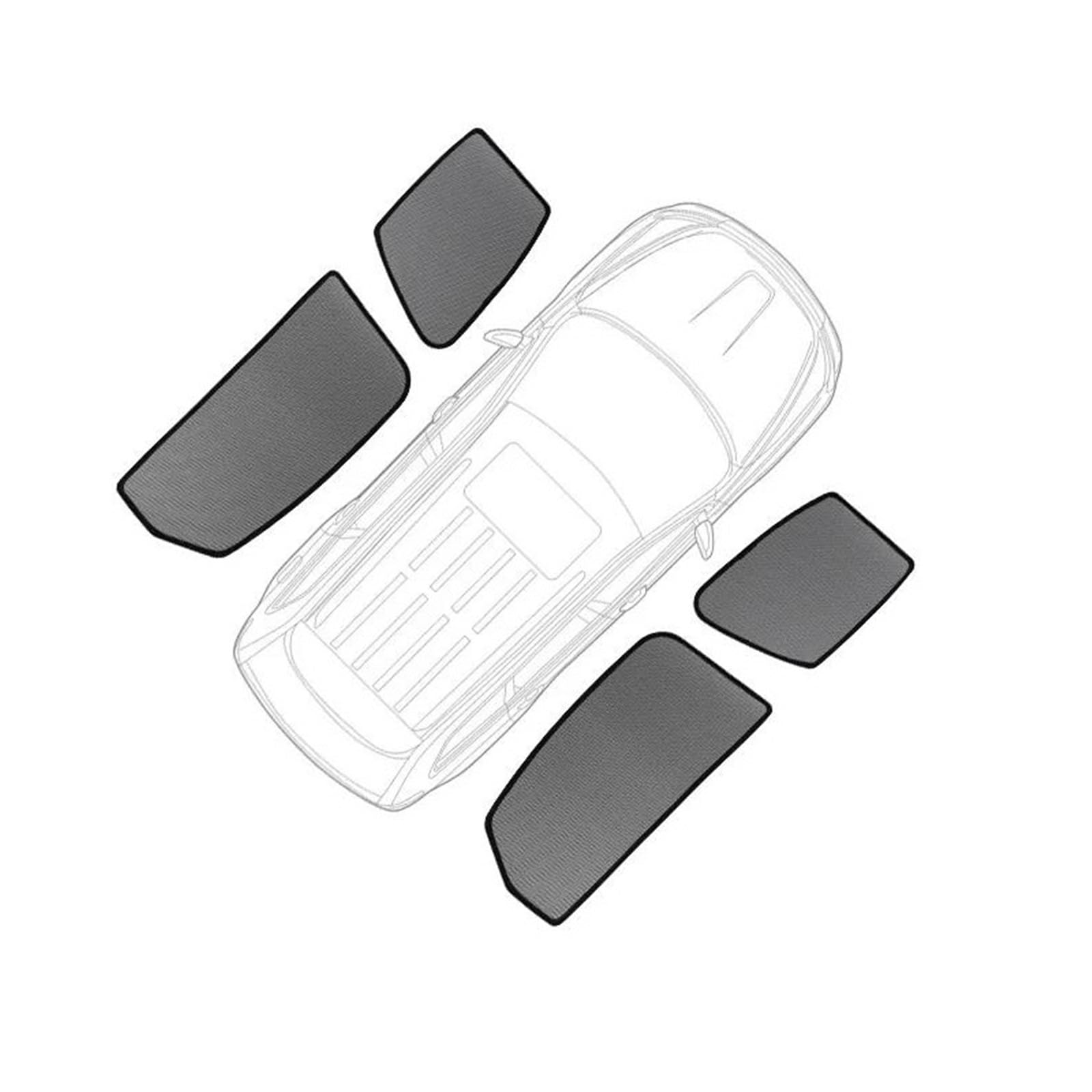 Aletta Parasole per Q7 4M 2015-2023 Parasole per Auto Parabrezza Anteriore Lunotto Posteriore Parasole per Finestrino Laterale Parasole dell’Auto(4PCs Side Windows3)