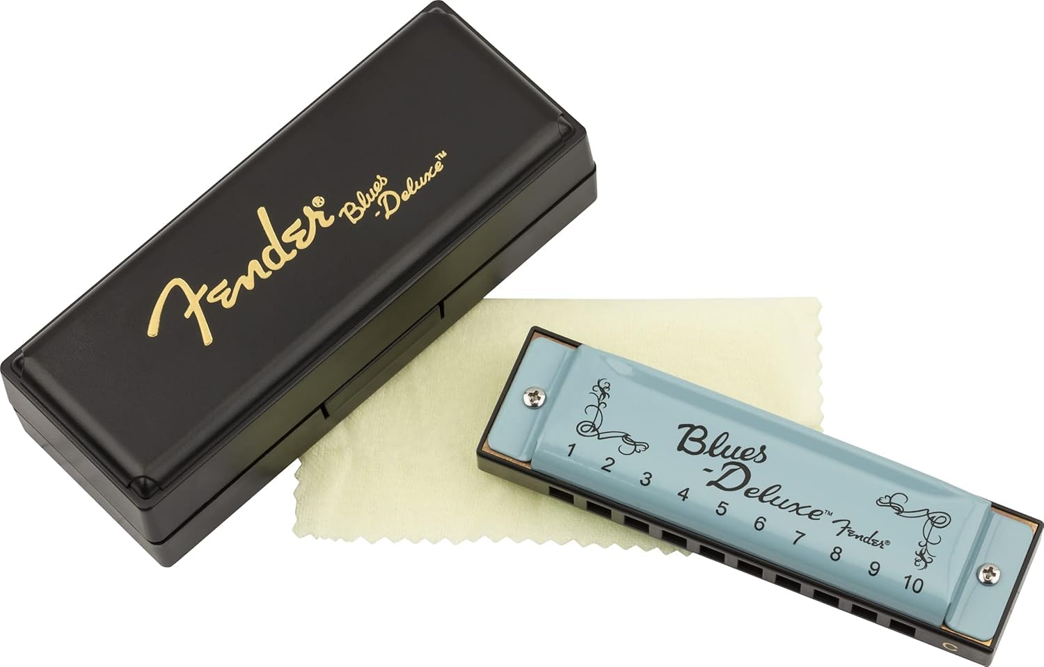 Amazon.com: Fender Blues Deluxe Harmonica, Guitar Accessories, Key