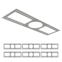 Vista 11 de ASD Placa de montaje para construcción nueva de 13 pulgadas con orificio redondo asimétrico - Soporte de luz tipo oblea de acero plano de 3/4/6
