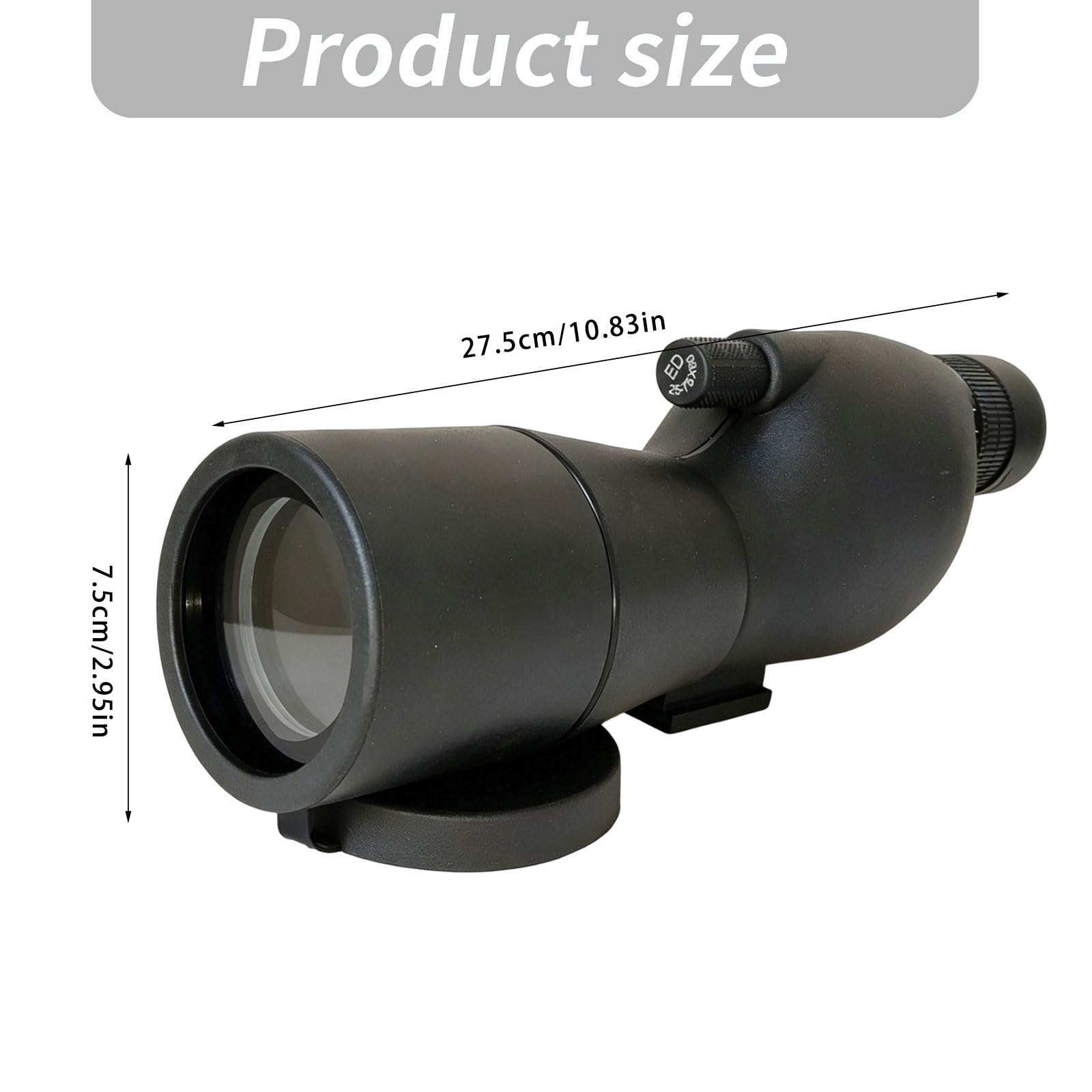 Broad View - Dispositivo de observación de vidrio mejorado de 25 a 75 x 60 mm, ideal para observación de aves y estudio de la naturaleza, detección extendida
