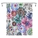 YUYASM Marilyn Monroe Shower Curtain Decor,Sexy Girl with Tattoo and Rose Flower Black Grey Fabric Bathroom Curtains,Waterproof Polyester Bath Curtain Set with Hooks 70x70 Inch