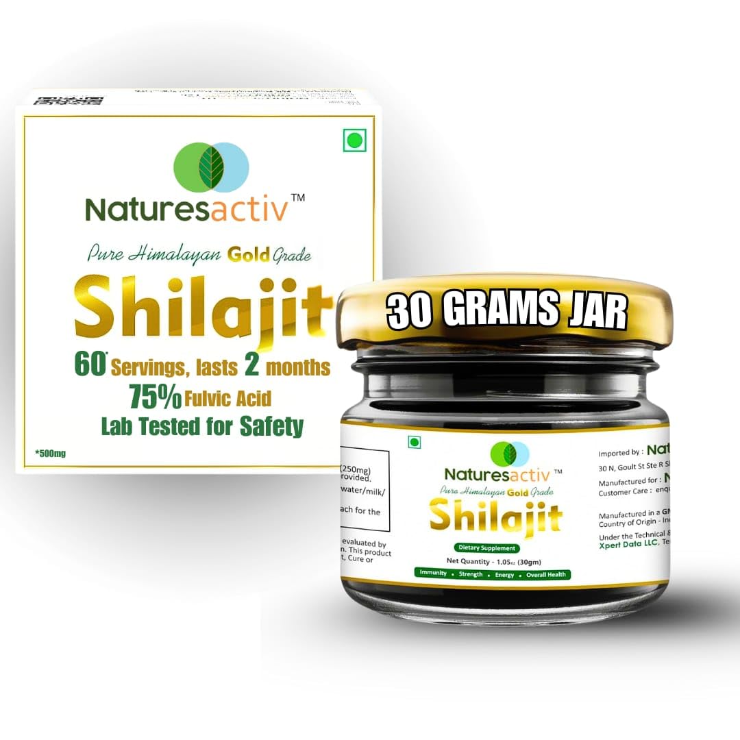 Pure Himalayan Shilajit Resin 30g, 120 Servings | Premium Gold Grade Shilajeet | Supports Energy, Immunity & Overall Health | No Added Sugar, Lab Tested