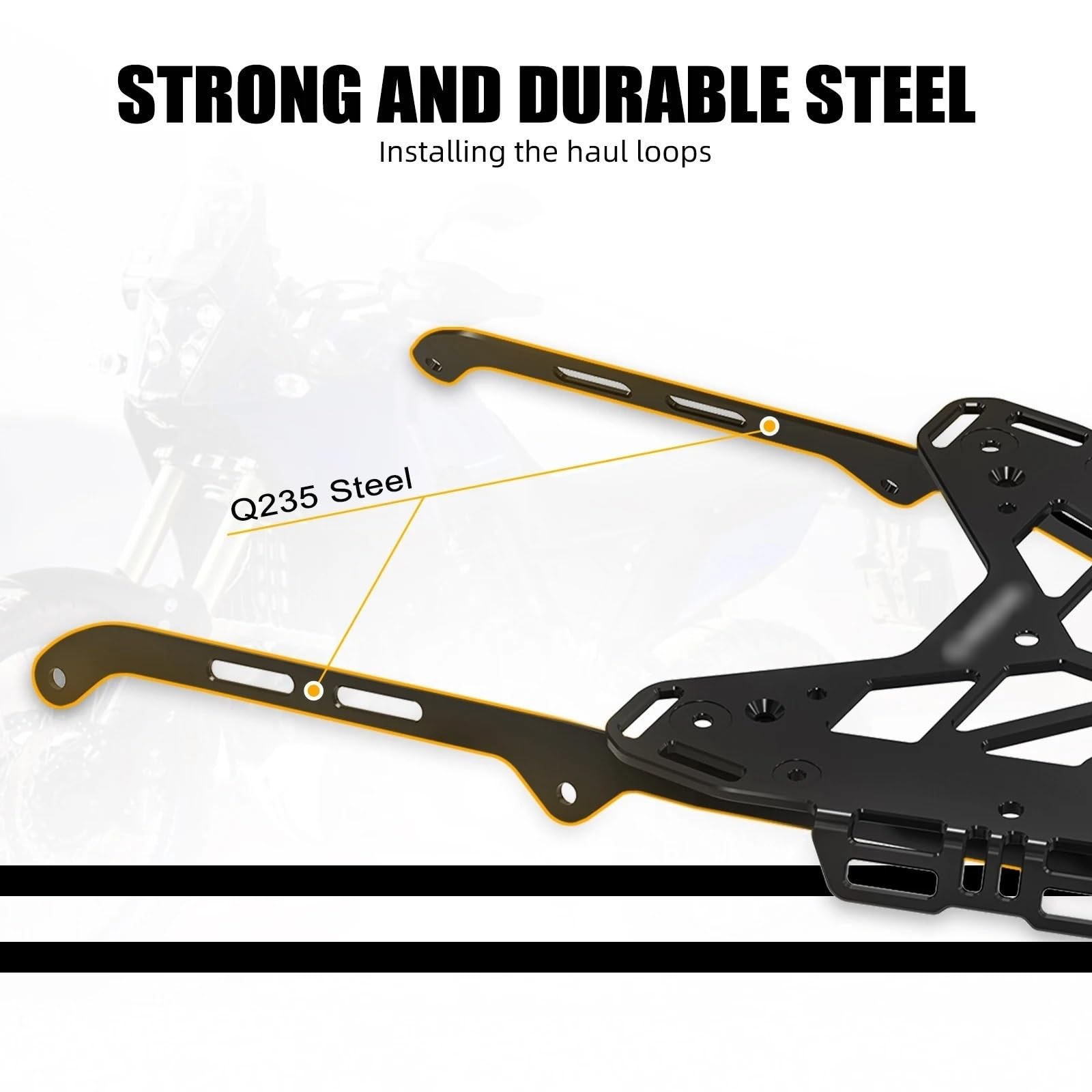 Porte-Bagages arrière Moto pour Yamaha pour Tenere 700 2019-2024 Porte-Bagages Arrière(Brackets)