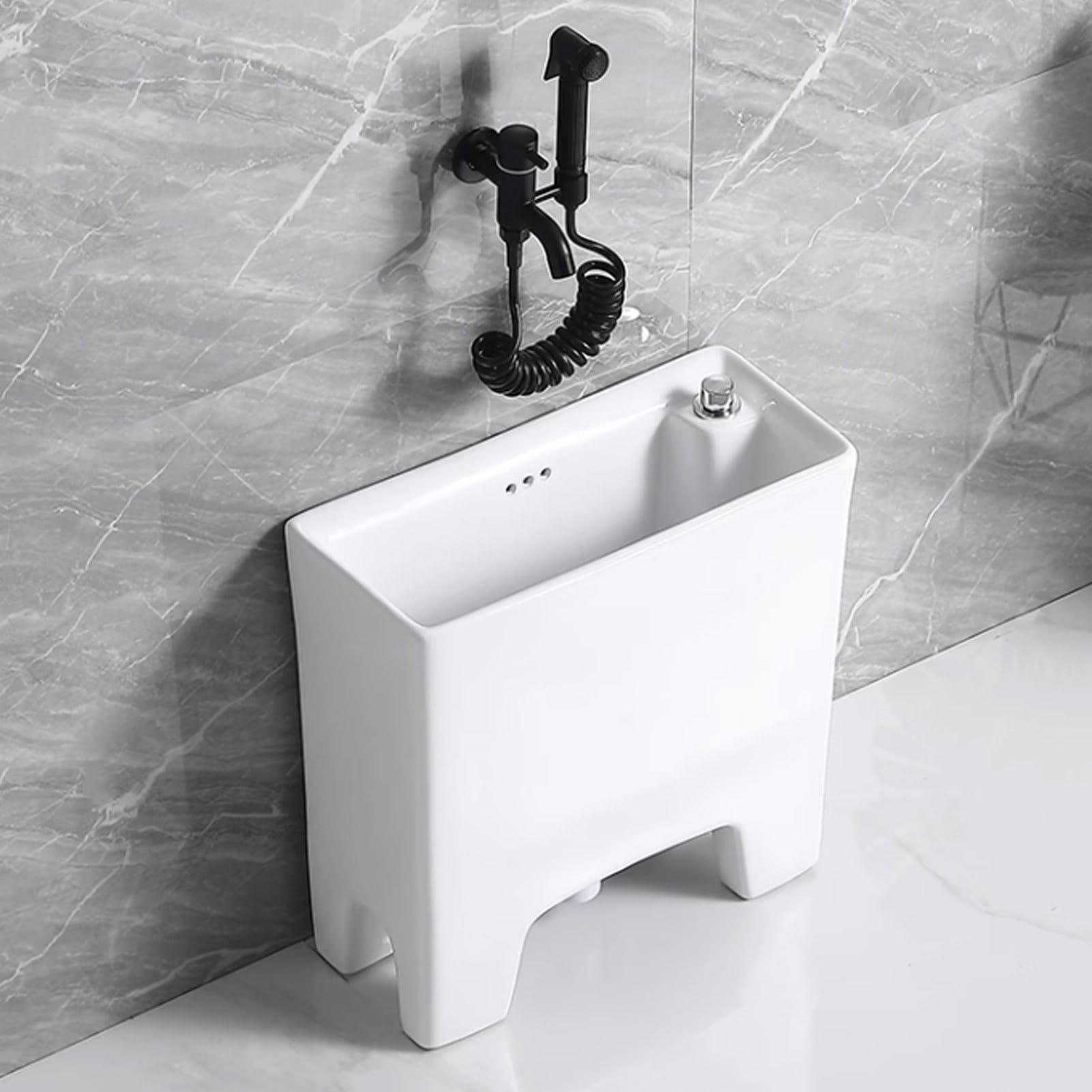 Évier à vadrouille en céramique blanche durable et esthétique pour la maison